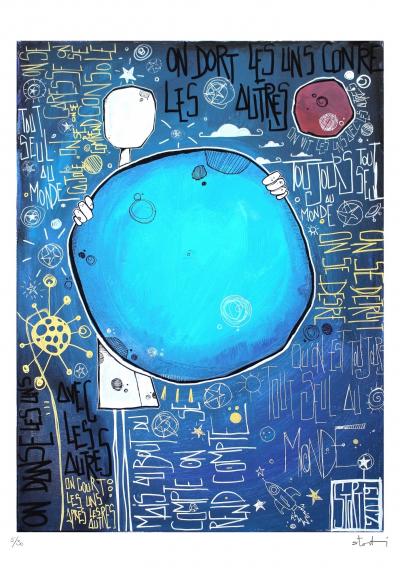 Yohan STORTI - Tout seul au monde, 2020 - Sérigraphie signée et numérotée 2
