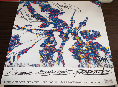 JonOne -  Liberté, Egalité, Fraternité, 2015 - Sérigraphie signée au feutre 2