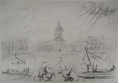 Salvador DALI - Die Akademie der bildenden Künste, 1975 - Gravur mit Bleistift signiert 2
