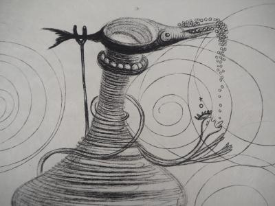 Salvador DALI - Femme surréaliste et Casanova à la béquille - Gravure originale signée 2