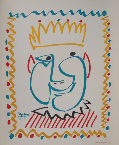 Pablo PICASSO : Le Roi, 1951 - Lithographie Signée 2