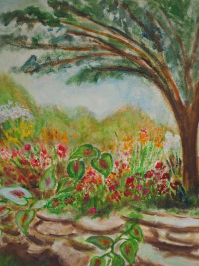 Camille PISSARRO-BERNARD - Flowers in the Garden - Signed oil on canvas 2