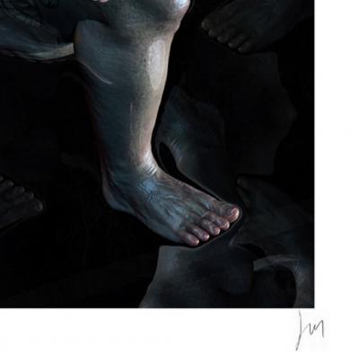 Lionel MORATEUR - La chute des corps II, 2019 - Sérigraphie signée et numérotée 2