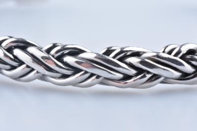 Bracelet tressé en argent 2