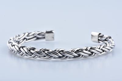 Bracelet tressé en argent 2