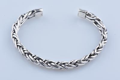 Bracelet tressé en argent 2