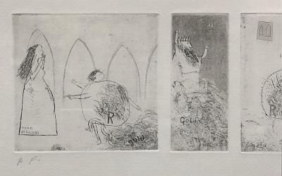 David HOCKNEY - Study for Rumpelstiltskin, 1961 - Hand signed etching 2