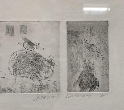 David HOCKNEY - Study for Rumpelstiltskin, 1961 - Hand signed etching 2