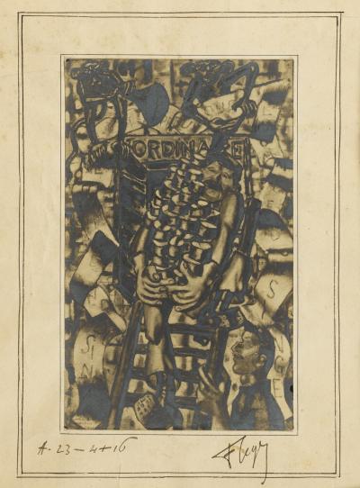 Fernand LEGER - La prova che l’uomo discende dalla scimmia, 1916 - Inchiostro di china e graffi sulla fotografia