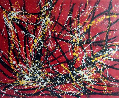 HAYVON - Rouge et Jaune, 2020 - Technique mixte sur toile 2