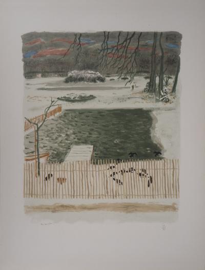 Maurice BRIANCHON : La marre aux corneilles, 1956 - Lithographie originale Signée 2