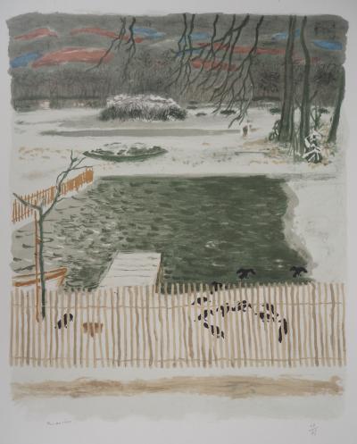 Maurice BRIANCHON : La marre aux corneilles, 1956 - Lithographie originale Signée 2