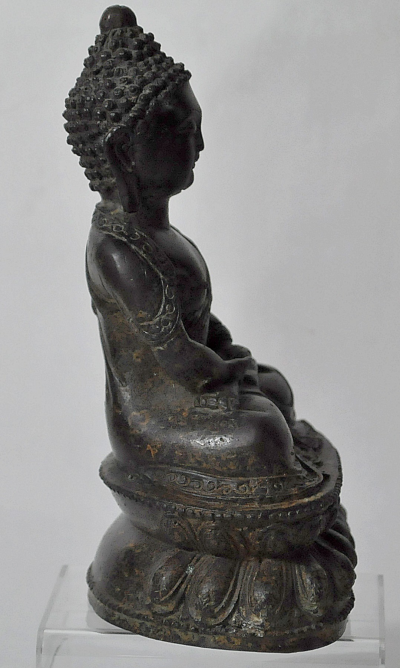 Chine - Bouddha bronze Dhyana Mudra, fin du XIXème siècle 2