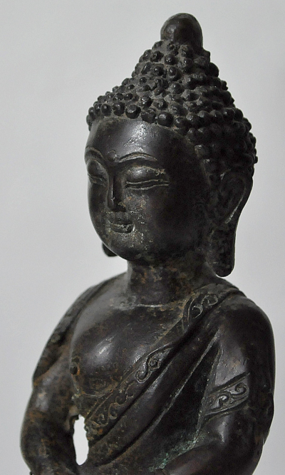 Chine - Bouddha bronze Dhyana Mudra, fin du XIXème siècle 2