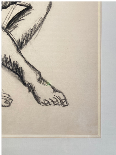 Jean HÉLION - Nu assis - Dessin au fusain - 1948 2