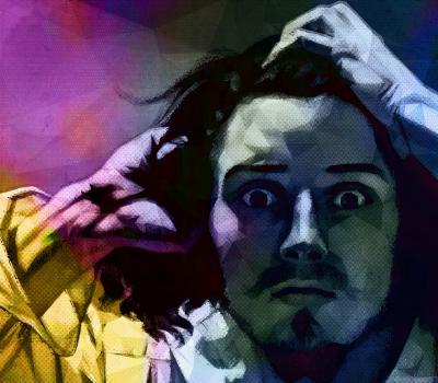 Vincent SABATIER - Le désespéré - Courbet, 2019 - Sérigraphie signée au crayon 2