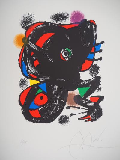 Joan Miro : Composition surréaliste - Lithographie originale, Signée au crayon 2