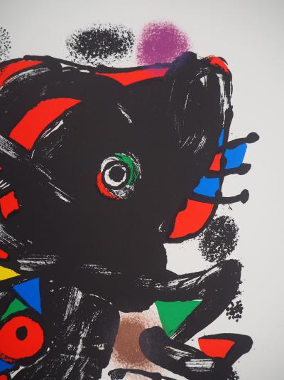 Joan Miro : Composition surréaliste - Lithographie originale, Signée au crayon 2