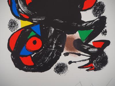 Joan Miro : Composition surréaliste - Lithographie originale, Signée au crayon 2