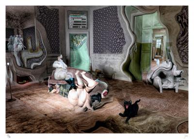 Lionel MORATEUR - Post Apocalypse - La maison de poupée, 2019 - Sérigraphie signée et numérotée 2
