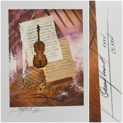 Raymond POULET - Instruments de musique - Ensemble de quatre lithographies signées au crayon 2