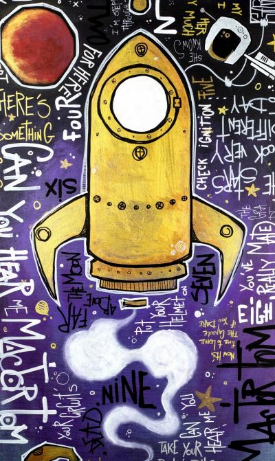 Yohan STORTI - Space oddity, 2020 - Sérigraphie signée et numérotée 2