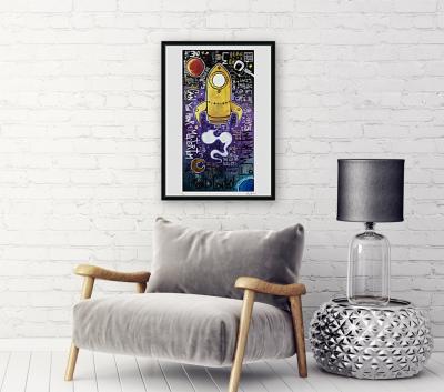 Yohan STORTI - Space oddity, 2020 - Sérigraphie signée et numérotée 2