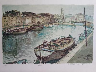 Eric BATTISTA- Brassens sur la tombe de Paul Valery -Sète-5 lithographies signées 2
