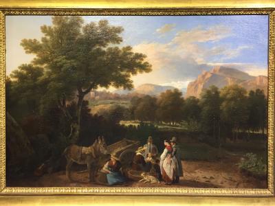 Wolfgang Adam TÖPFFER - La halte des paysans, 1835 - Huile sur toile 2