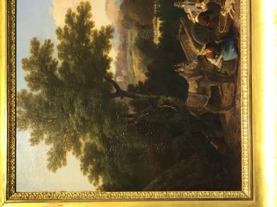 Wolfgang Adam TÖPFFER - La halte des paysans, 1835 - Huile sur toile 2