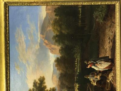Wolfgang Adam TÖPFFER - La halte des paysans, 1835 - Huile sur toile 2