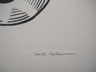 Sonia DELAUNAY (d’après) - Robe Graphique Art Déco - Lithographie Signée 2