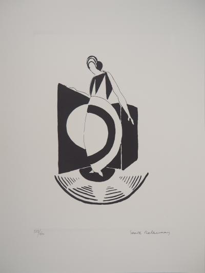 Sonia DELAUNAY (d’après) - Robe Graphique Art Déco - Lithographie Signée 2