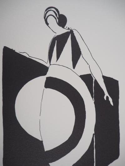 Sonia DELAUNAY (d’après) - Robe Graphique Art Déco - Lithographie Signée 2