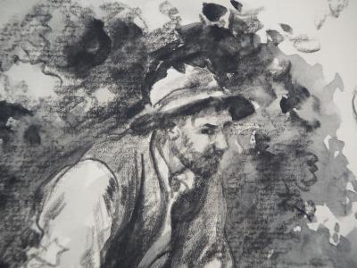 Alméry LOBEL-RICHE : La demande en mariage - Dessin original, Signé 2