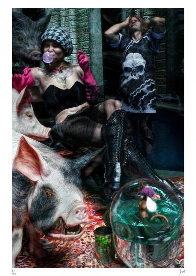Lionel MORATEUR - Circe et Ulysse, 2019 - Sérigraphie signée et numérotée 2