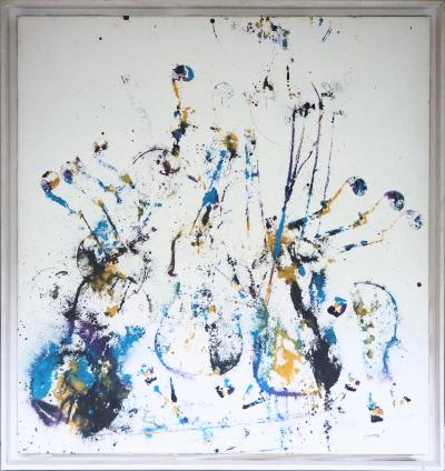 ARMAN : Empreintes de violons - Acrylique sur toile Signée 2