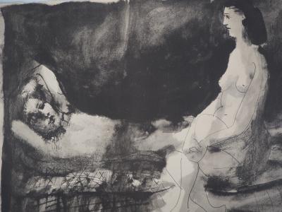 Pablo PICASSO (d’après) - Amants sur un lit - Lithographie 2