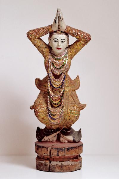 Birmanie - Figure de Nat (esprit tutélaire) en bois 2