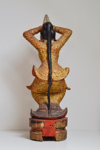 Birmanie - Figure de Nat (esprit tutélaire) en bois 2
