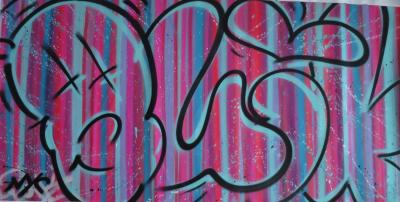 QUIK (Lin Felton) - Oct1-B 133 x 71 cm 2019 - Aérosol sur toile signée 2