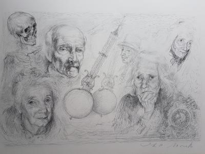 Lucien Philippe MORETTI - Chansons de Brel - portefeuille de 6 lithographies signées 2