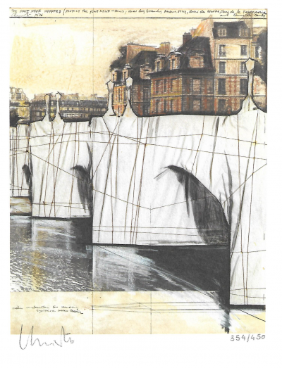 CHRISTO & JEANNE-CLAUDE - Le Pont Neuf, 2020 - Hand Signed Offset Lithograph 2