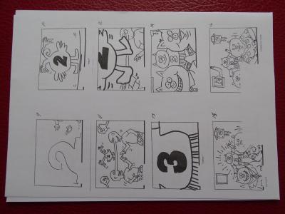 Keith HARING (d’après) - Sesame Street - Planche d’animation 2