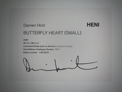 Damien HIRST - H7-4 Coeur de papillon - Giclée laminée sur panneau composite aluminium 2