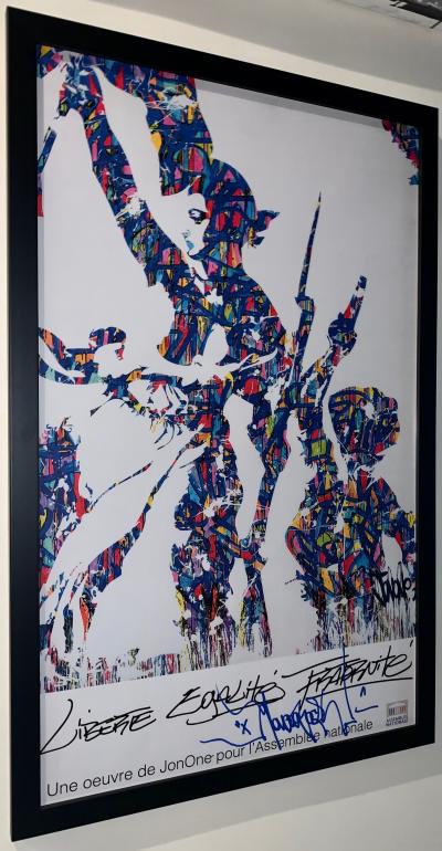 JonOne -  Liberté, Egalité, Fraternité, 2015 - Sérigraphie signée 2