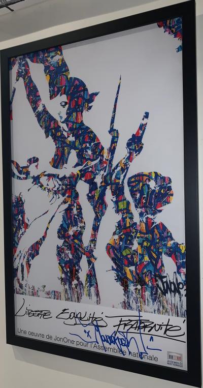 JonOne -  Liberté, Egalité, Fraternité, 2015 - Sérigraphie signée 2