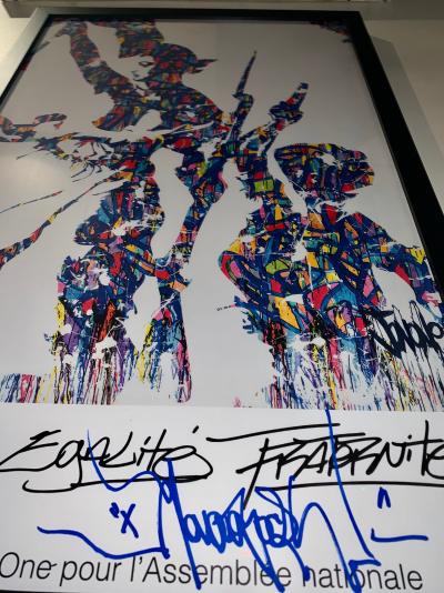 JonOne -  Liberté, Egalité, Fraternité, 2015 - Sérigraphie signée 2