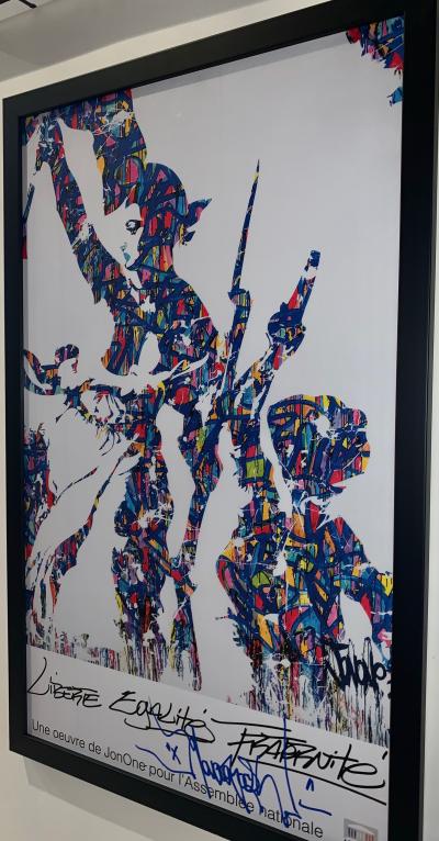 JonOne -  Liberté, Egalité, Fraternité, 2015 - Sérigraphie signée 2