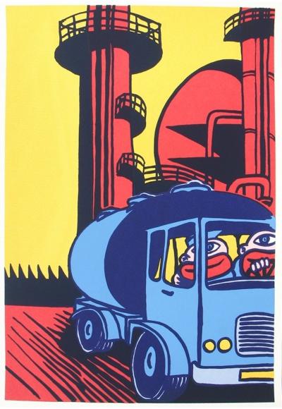 Hervé DI ROSA - Mourenx camion, 2008 - Sérigraphie signée et numérotée 2